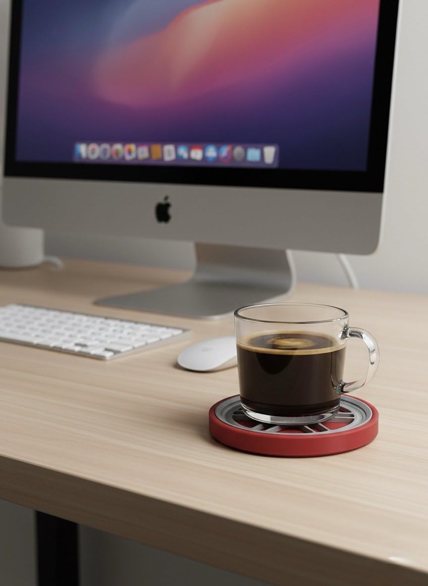 Apex Coaster (10cm) – Spinning Alloy Rim Style Drink Coaster | Premium PLA+ Build | Non-Slip, Scratch-Safe | Gift for Car Enthusiasts-image-24