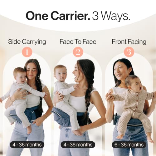 Image of Tushbaby The Original Premium Quality Hip Seat Carrier - Safety-Certified Baby & Toddler Carrier with Secure Safety Buckles, Storage Pockets