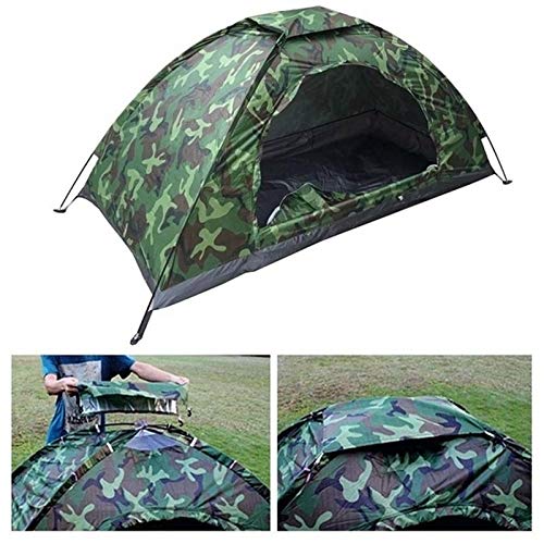 Tienda de campaña portátil para 1 persona al aire libre, senderismo, viajes, camuflaje, camping, siesta
