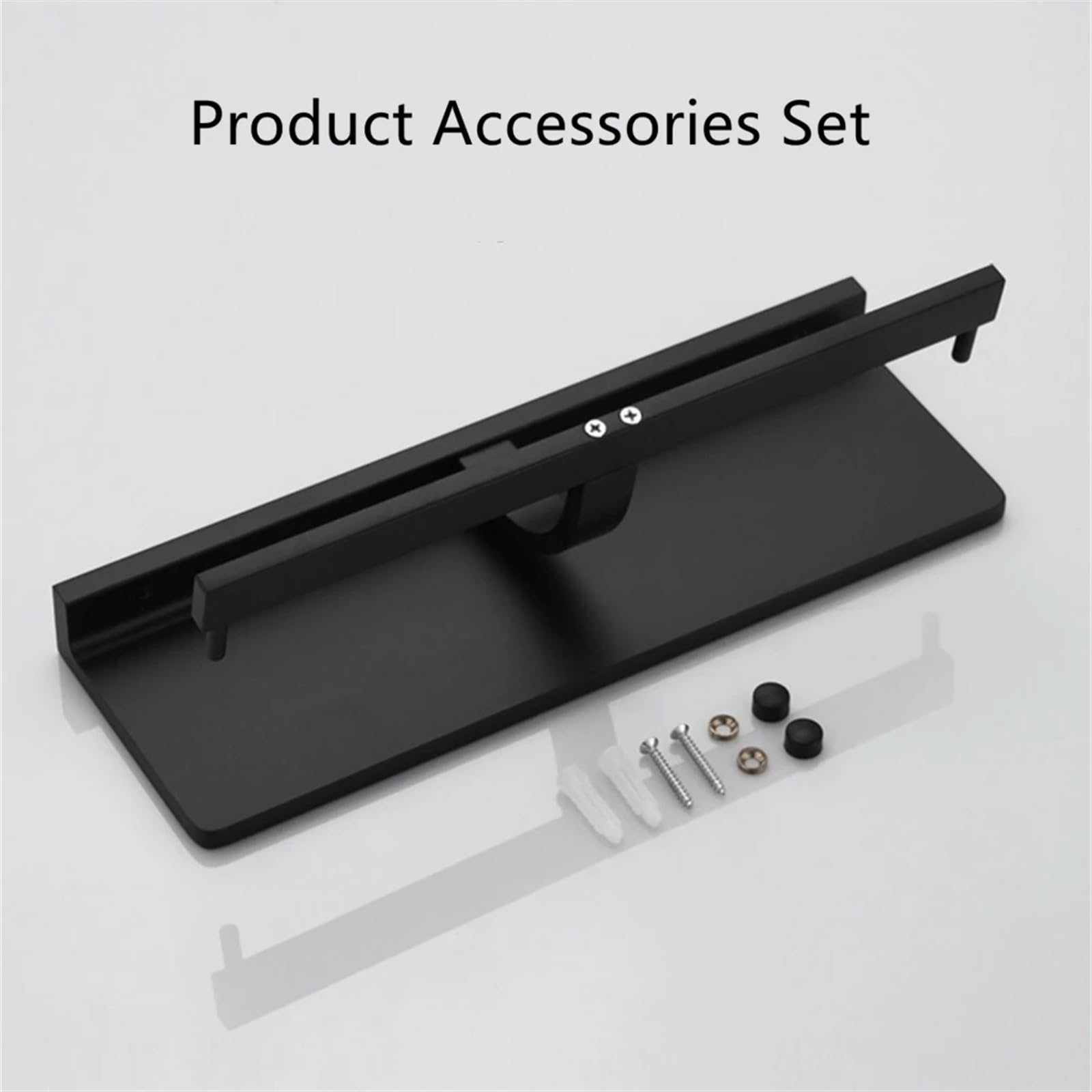 Paper Towel Holder Estante de Papel tisú, Soporte Aluminio Plateado/Negro, Gancho Doble Cara, Estante Almacenamiento, toallero higiénico for baño Cocina(Black 2 Nail-Free)