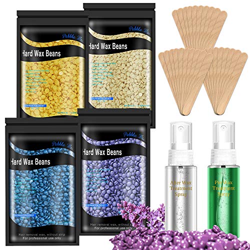 Cire Epilation Perle, iFanze Perle de Cire d Epilation sans Bande aves Sprays pour le Treatment avant/aprés,Cire dépilatoire pour le Corps Bikini épilation/Bresilienne/Aisselles/Lévres/Poitrine