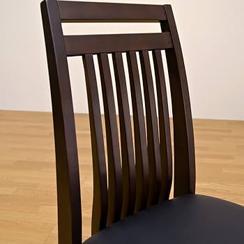 Amazon｜ファミーユダイニングチェアー2脚入 ダークブラウン PVC