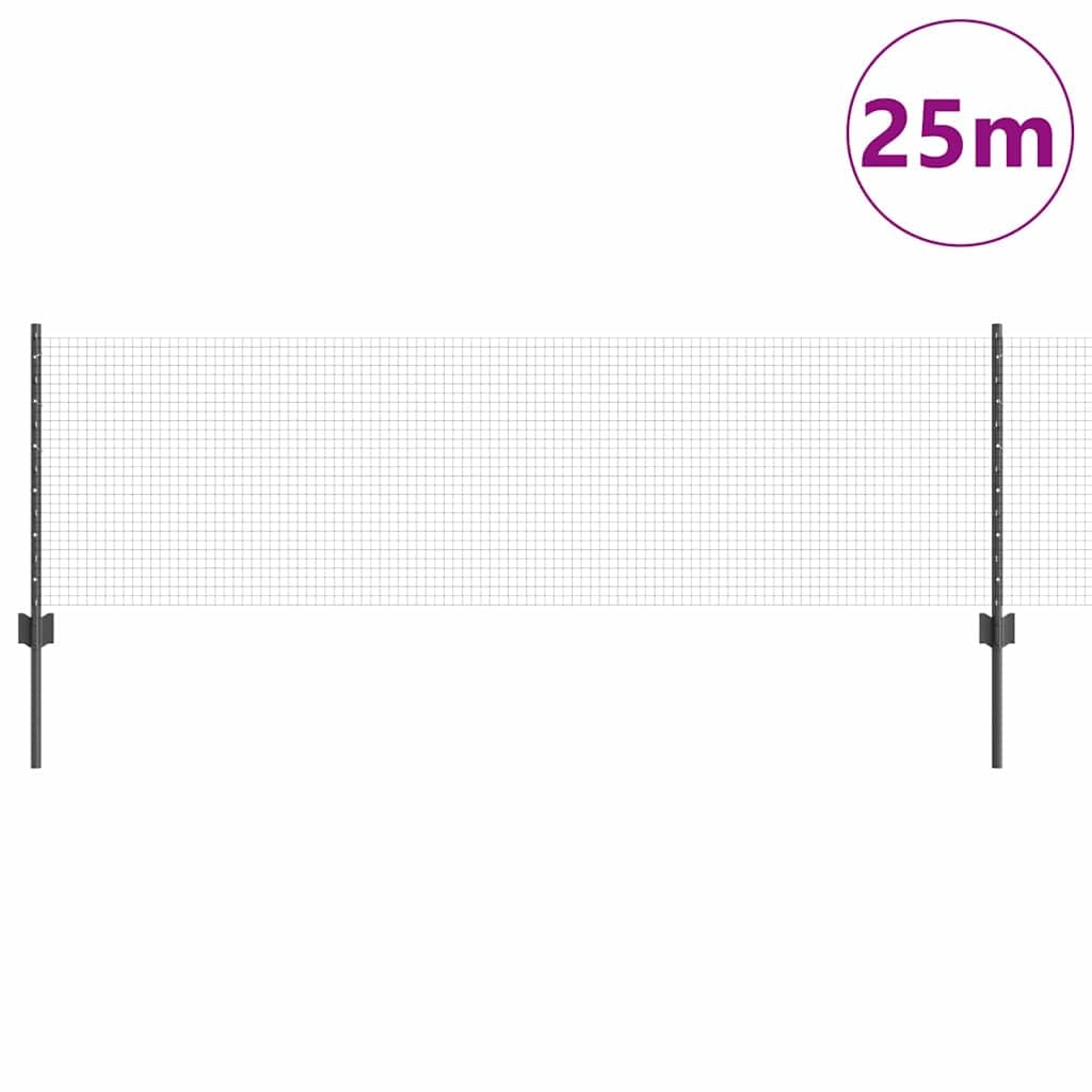 Set di pannelli per recinzione per esterni, pannelli per recinzione verniciati a polvere con pali in grigio, per giardino e terrazza, design modulare per layout personalizzabili, struttura robusta