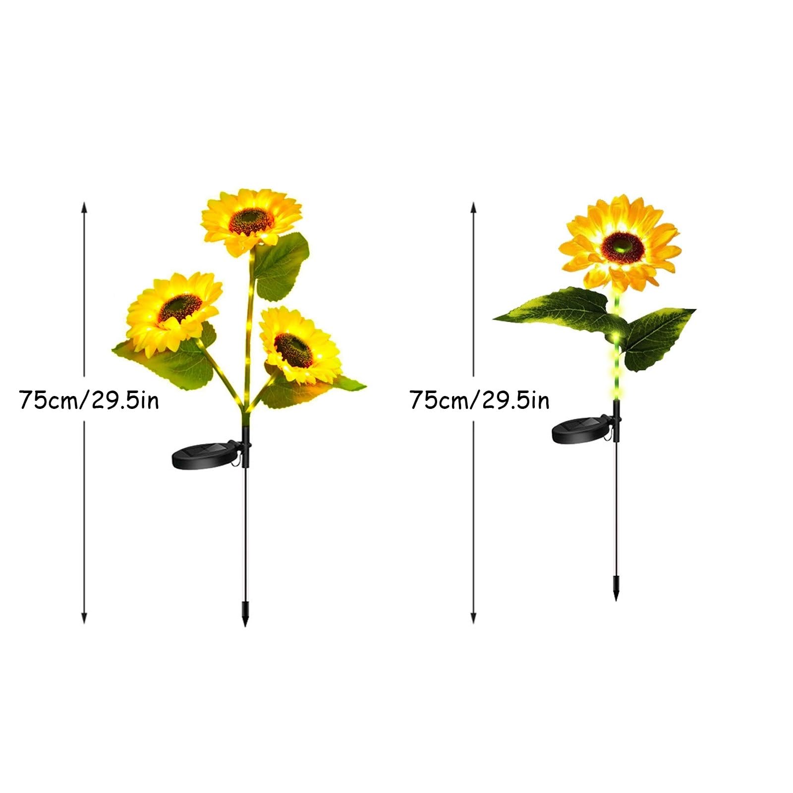 Generico Lampade Solari da Giardino a Forma Di Girasoli, Illuminazione Esterna, Luci Solari da Giardino for Paesaggistica, for Paesaggio, Patio, Decorazione Di Vialetti