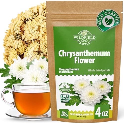Image of 4 oz. Chrysanthemum Flower Herbal Tea (Chrysanthemum Morifolium) - 113g Dried Chrysanthemum Petals Herb Te De Crisantemo