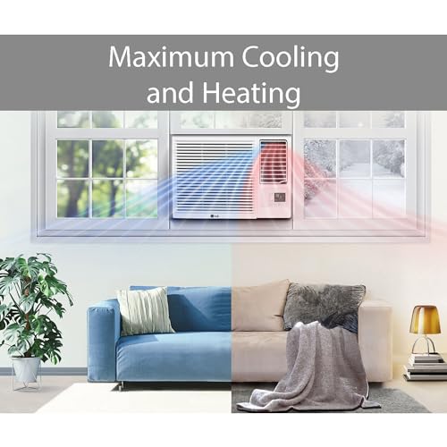 Image of LG LW1223HR 12200 BTU Window Air Conditioner with 570 Square Feet Coverage, Quiet Operation, and LED Display White (Renewed)