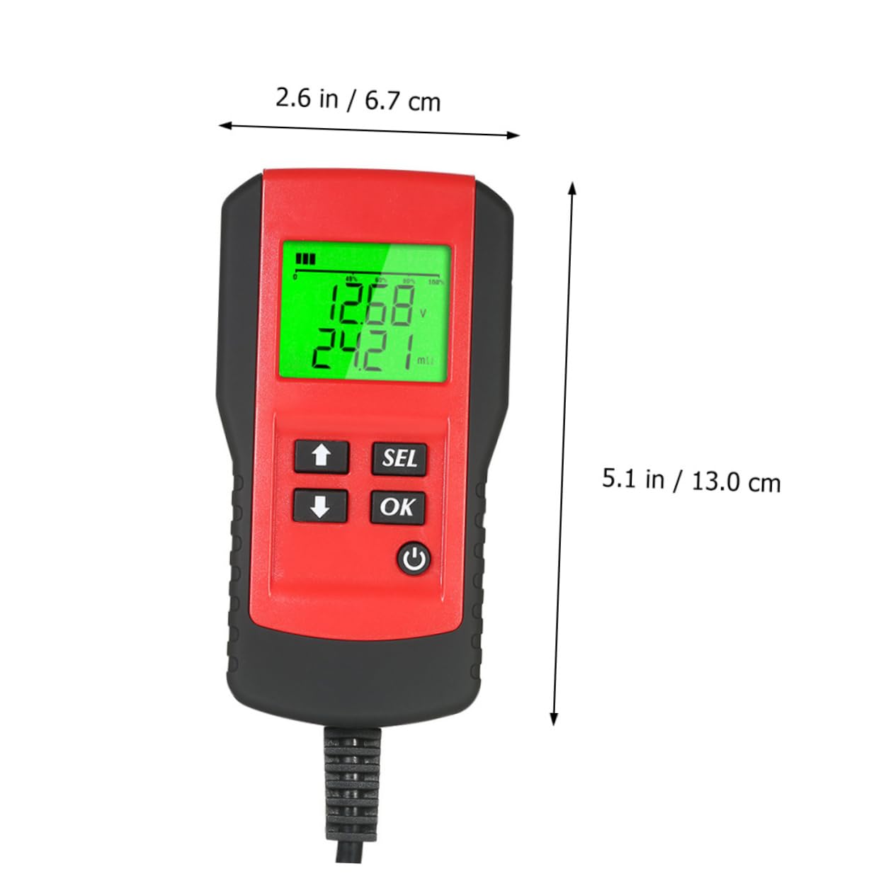 Didiseaon Tester per Batteria Auto 12v Dispositivo di Protezione e Risposta Rapida, Materiale Abs e Rame, Analizzatore Digitale per Verifica Capacità e Resistenza della Batteria