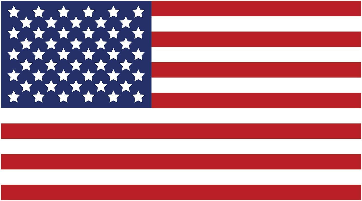 5 Pack American Flag DTF Heat Transfer, 3.25" x 1.75" USA Stickers Uniforms, Shirts, and Jerseys RWB Left Sleeve