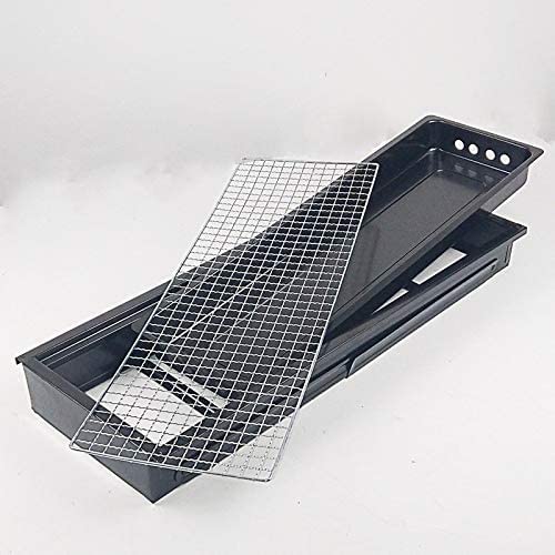 Image of Folding Portable Barbecue Grill Set for Outdoor Cooking | Stainless Steel Charcoal BBQ Grill for Camping, Picnic and Home Use | Compact Foldable Barbeque for Travel and Terrace