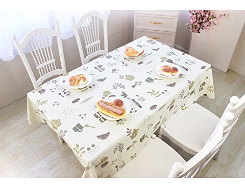 DUOFIRE Mantel Rectangular Manteles de Antimanchas Impermeable (137cm x 240cm, PW94R148A)