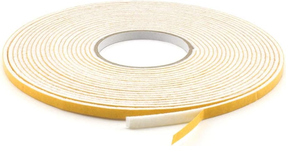 GoodGlides Self adhesive felt tape 10 mm white 5 metres felt roll for furniture and more