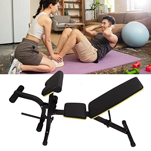 Foldable-Workout-BenchMultifunction-Workout-Bench-Foldable-Soft-PU-Adjust-Back-Cushion-Strength-Training-Chair-Weight-Exercise-Bench