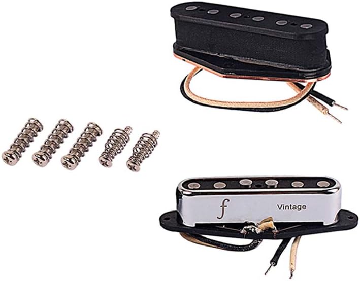 Alnicov Guitar Pickups Set Neck and Bridge Pickup With F mark For Tele Telecaster Style Electric Guitar Parts Replacement