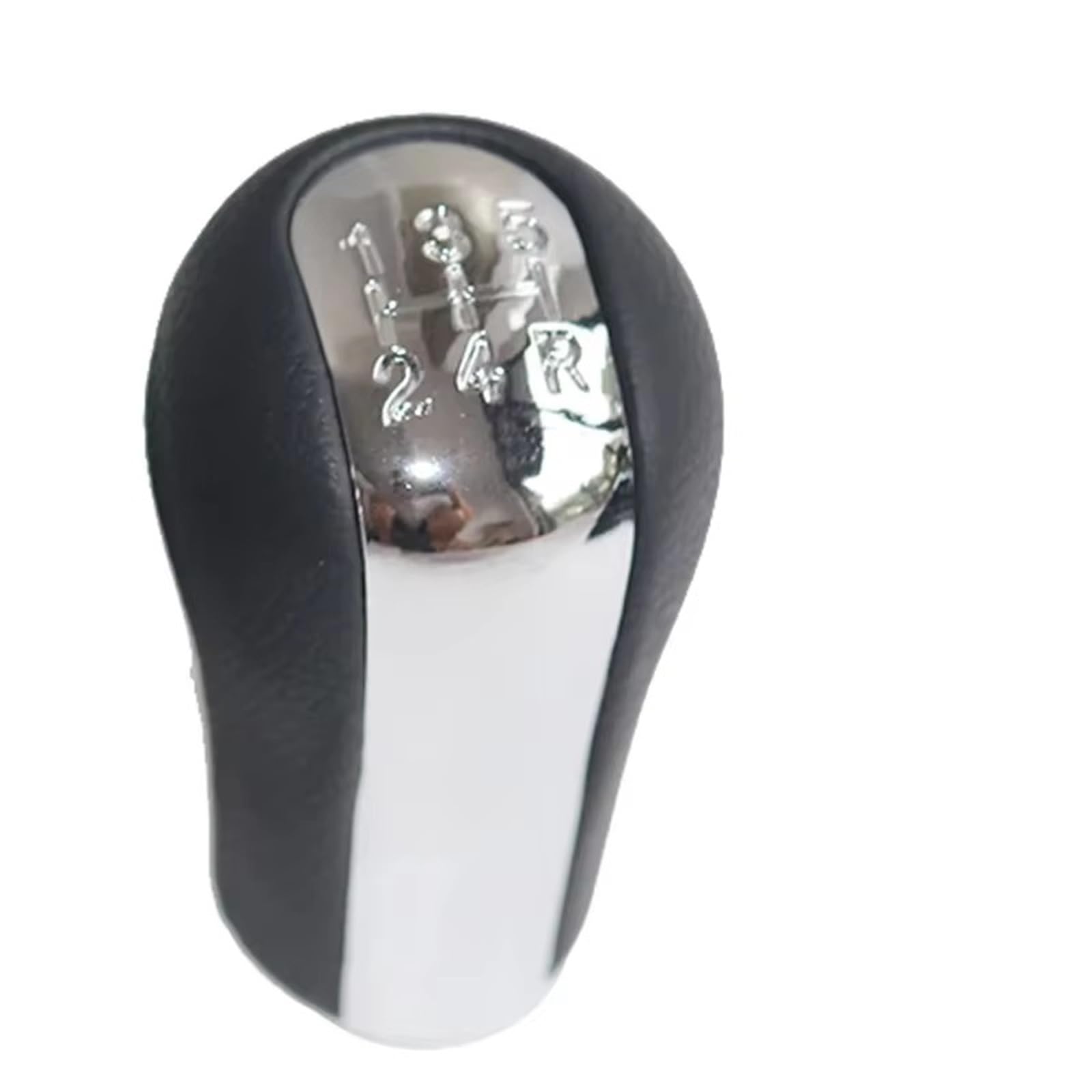CPDDNGZMKK Gear Shift Knob Lever 5/6 Speed Chrome & Leather Manual Gear Shift Knob Shifter Lever Handle Stick for Corolla Estate (_E12_) (2001-2007)