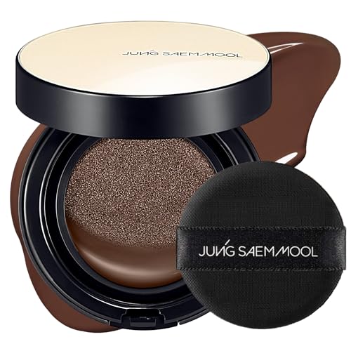 Image of JUNG SAEM MOOL Essential Skin Nuder Cushion | Natural Finish, Buildable Coverage Cushion Foundation by Korean Makeup Artist (Refill Not Included, 0.49 Fl Oz), 42C Deep Cacao