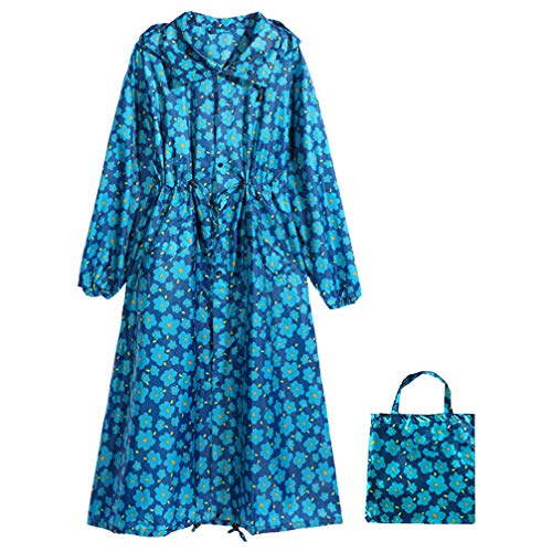 Casaco de chuva feminino com capuz e bolsa de armazenamento da Besportble, casaco de chuva à prova d