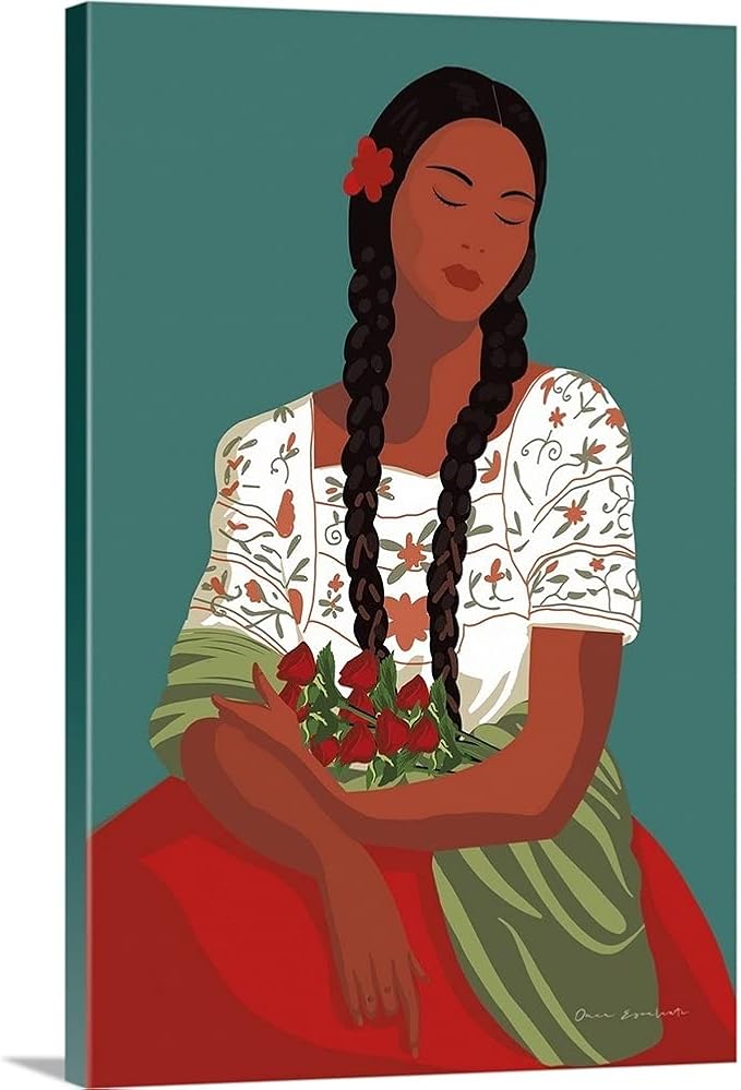 Mexican Woman I Canvas Wall Art Print, Artwork
