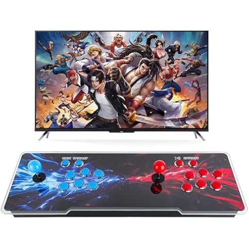 Pandora's Box Arcade Console with 32000 Games in 1, 1280x720 Full HD Retro Gaming Machine for TV, Monitor, and Projector, 3D Games Support 1-4 Players, Search/Save/Hide/Pause Functions