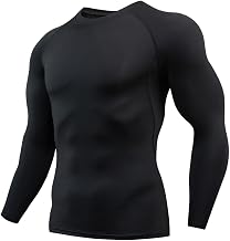 Ademe Men's Compression Wear, Undershirt, Compression Shirt, Long Sleeve, Sweat Absorbent, Quick Drying, Breathable, Stretchy, Comfortable, Deodorant, Sports Inner, UV Protection, Running