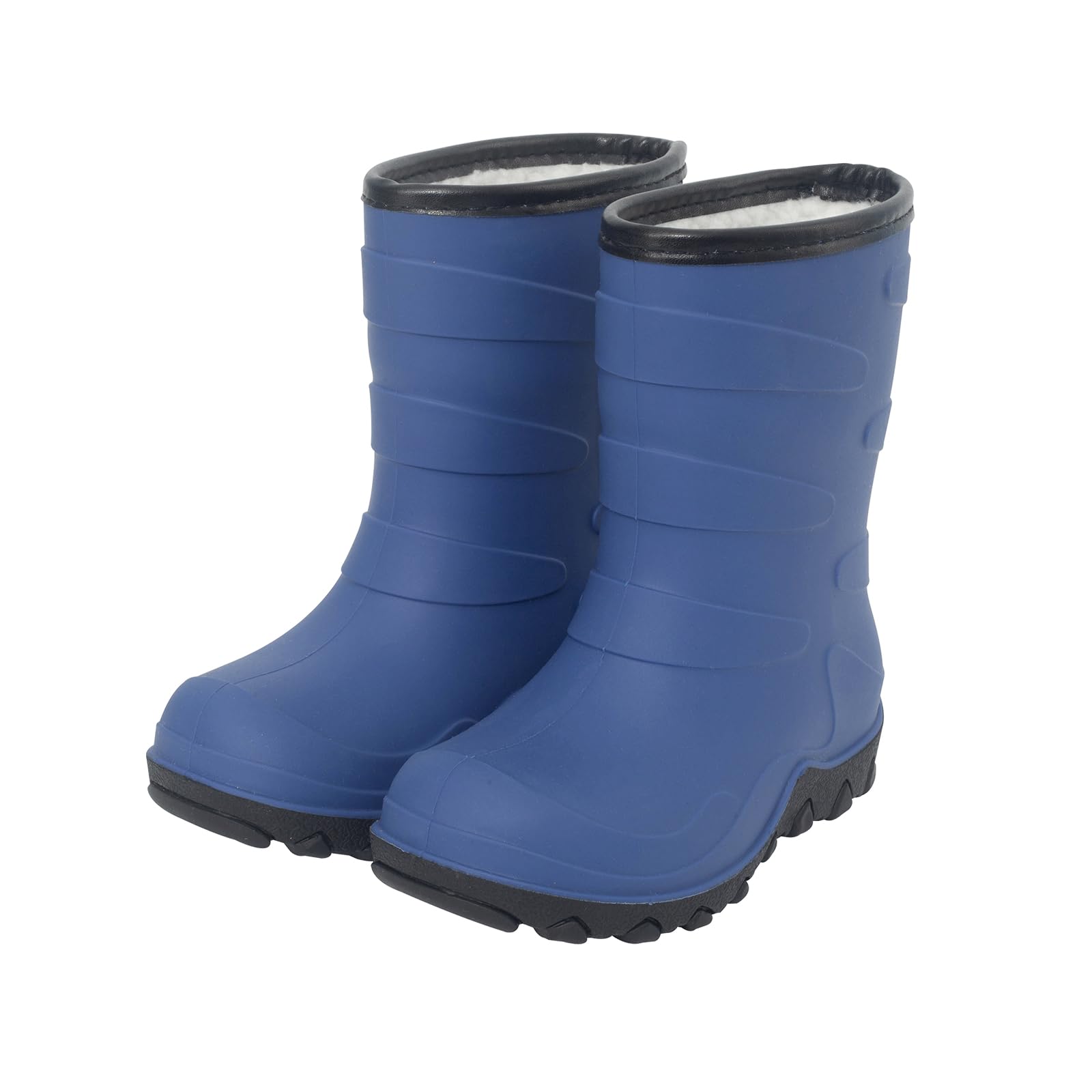 FUNCOO PLUS Botas de lluvia de invierno para niños, botas de nieve cálidas aisladas, botas de barro impermeables para niños y niñas, niños pequeños/niños grandes