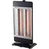 TEKNOS カーボンヒーター 2灯 首振り ブラック CH-IR901K