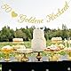 KOBOKO Goldene Hochzeit Deko Girlande, Goldenehochzeit 50. Hochzeitstag Deko, Goldene Hochzeite 50 Jahre Jubiläum Banner, Glitzer Papier Hänge Dekoration für 50. Jubiläum Silber Hochzeit Partydeko