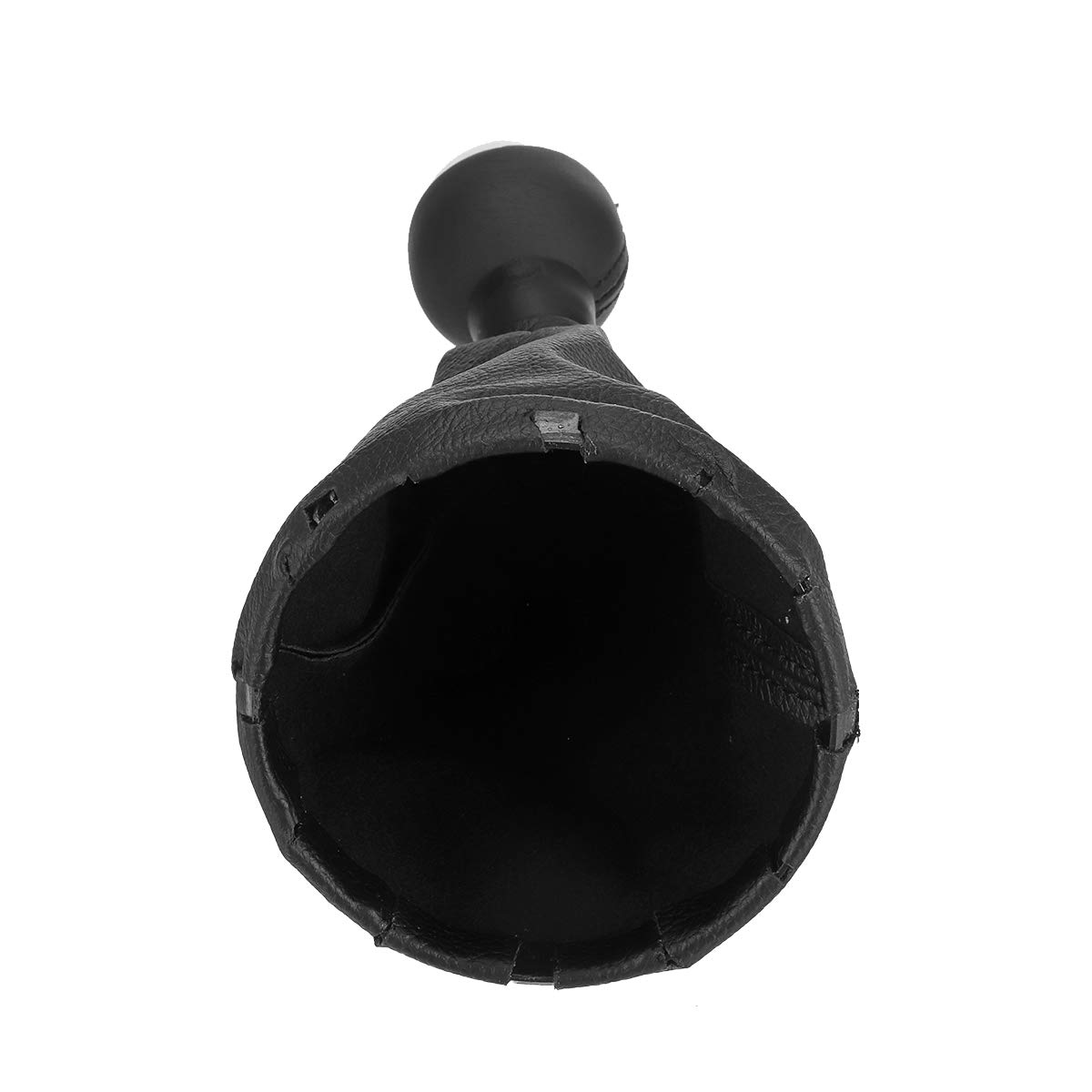6-Gang Schaltknauf Mit Staubschutz Aus Leder Für Mini Cooper R55 R56 R57 R58 R59 R60 R61 – Schwarz, ABS + PU