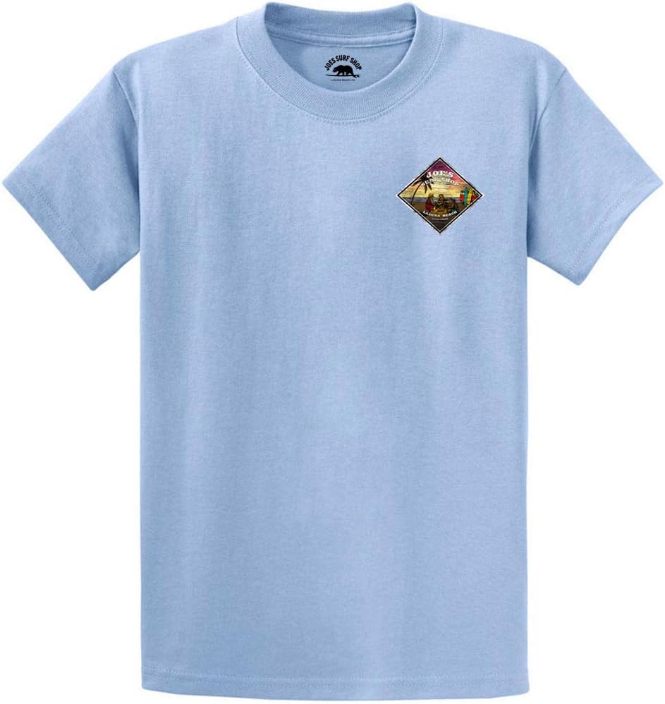 JOES SURF SHOP Men's 3 Bears On A Beach Logo Heavyweight Tees