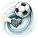 dekodino® Adesivo murale calcio piede con calcio camera dei giovani adolescente