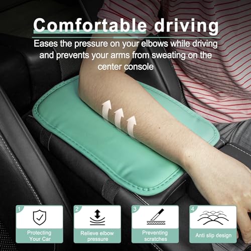Almohadilla de consola central Amiss verde protector antideslizante de coche 4