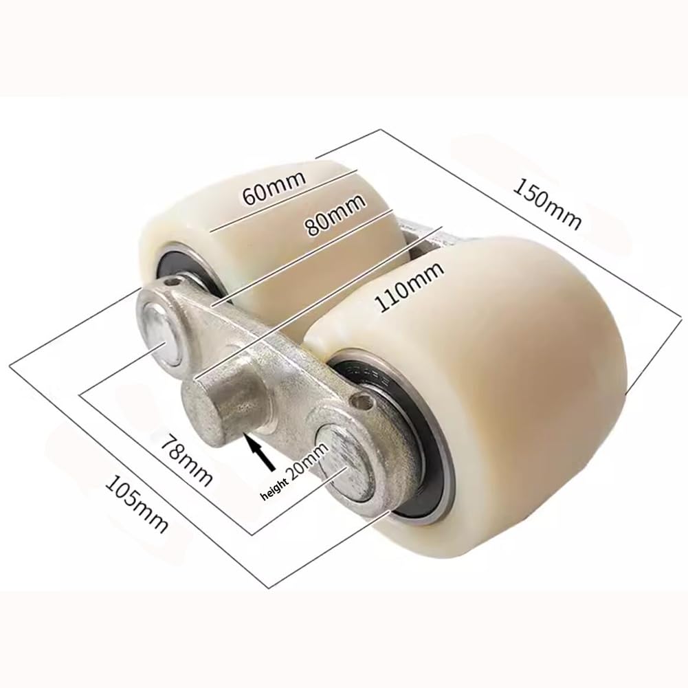 2× Rulli per transpallet Sostituzione delle Ruote del Transpallet in nylon carrello elevatore manuale per carrello elevatore Ruota industriale convessa con cuscinetti a sfera 800 kg