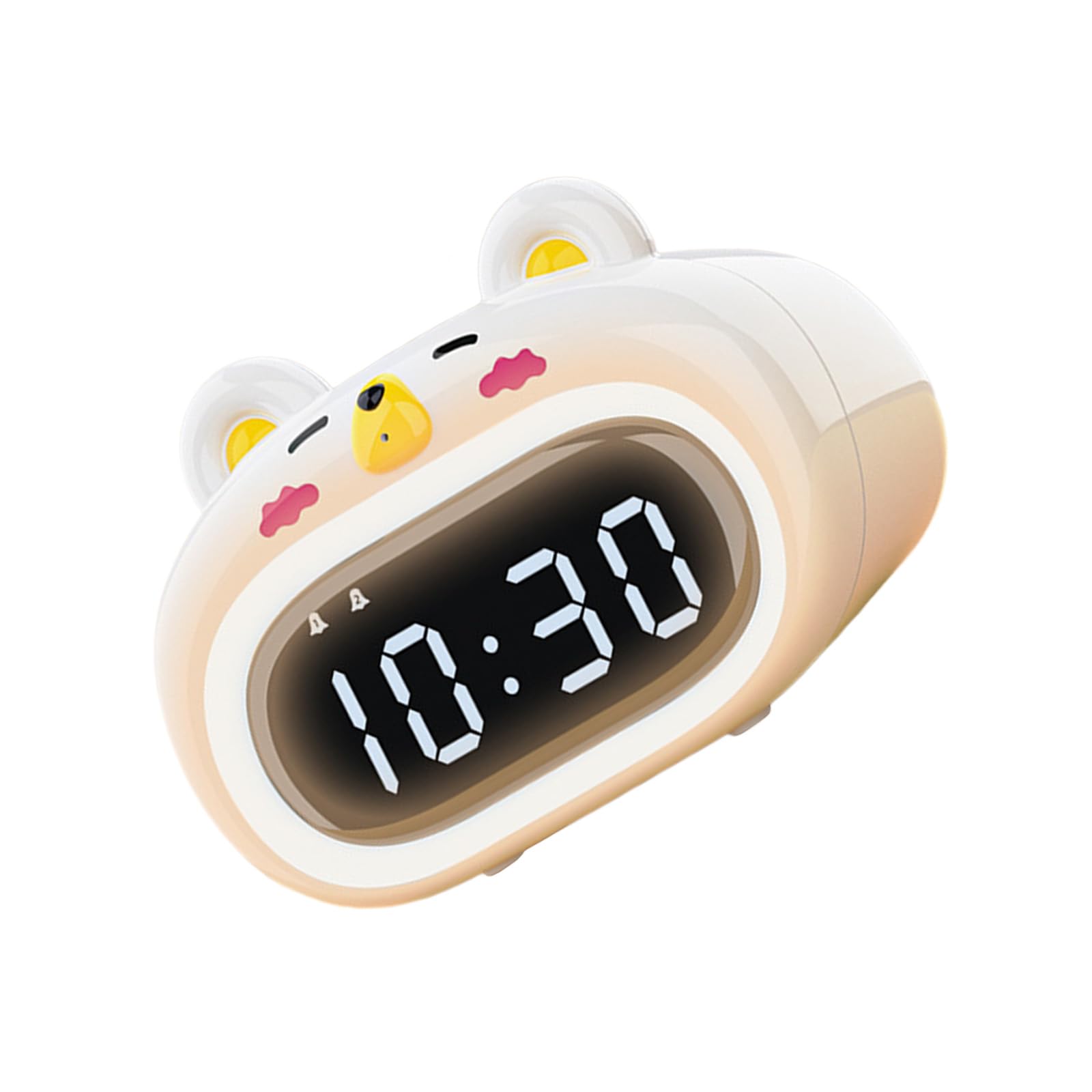 Hsioluted Adorable Bear Shape Alarm Clock Visual Display ABS for Baking Cooking Tasks Lovely Bear Kitchen Clock