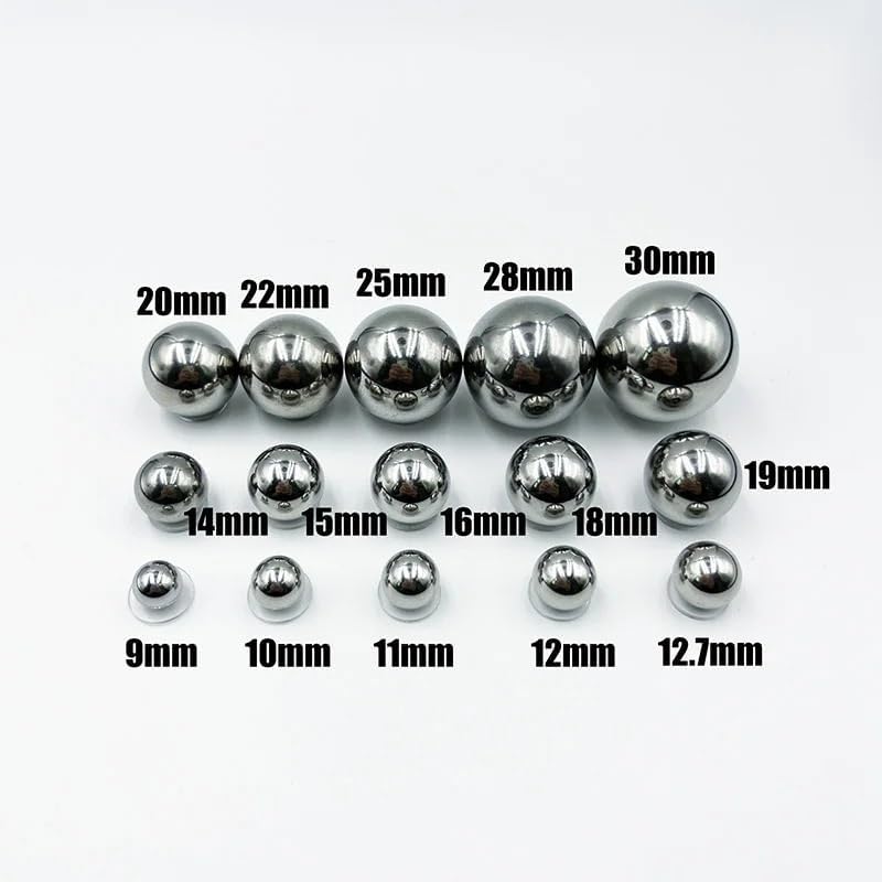 304 Stainless Steel Solid Ball Dia 0.4-30mm SUS Precision Bearing Steel Small Pellet Slingshot Marbles Round Smooth Slides Ball(6.35mm (50PCS))