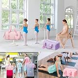 Jumpopack Dziewczęca torba sportowa, torby baletowe dla małych dziewczynek, torba do tańca, torby gimnastyczne dla dziewcząt, dzieci, torba na noc, torba sportowa, Fioletowy motyl, S, Torba podróżna
