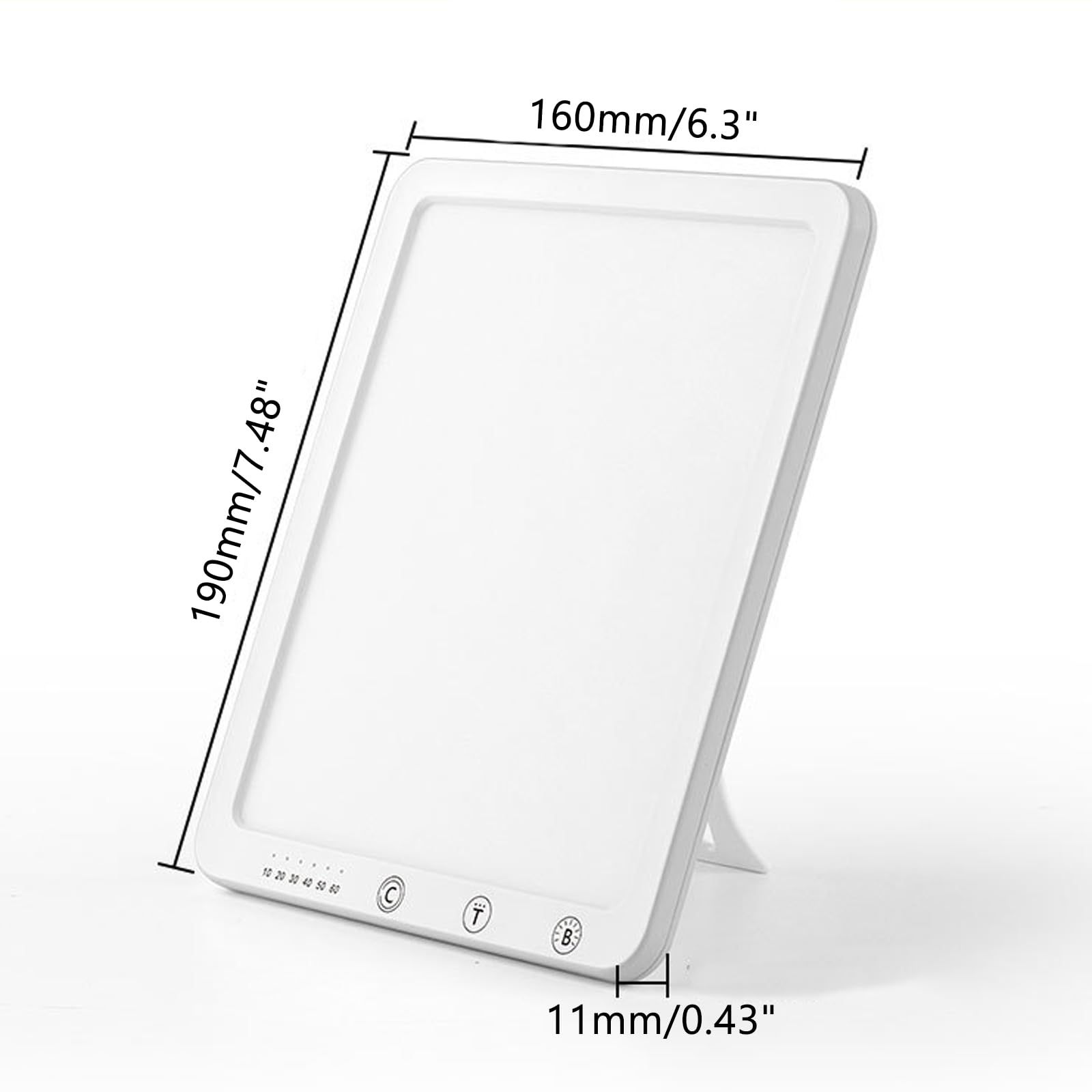 Lámpara de Terapia de Luz 10000 Lux LED Smart Bionic Sun Ajuste 3 Temperaturas de Color 5 Niveles de Brillo y Temporizadores Aumenta el Enfoque y la Concentración