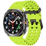 BLBDFCWW Galaxy Watch Ultra Armband 47mm，Sport Silikon Marine Uhrenarmband Kompatibel mit Samsung Galaxy Watch Ultra Armband 47mm Band (Lime)