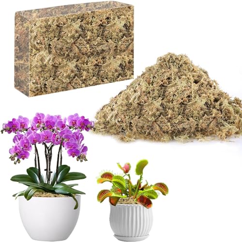 ALMEKAQUZ 150G Natural Sphagnum Moss Mix Soil for Plants Dried Moss for Repotting Moisture Holding Plant Moss for Orchid Potted Plants Indoor Plant Growing Medium