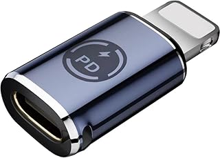 USB C to Lightning Adapter USB C Female to iOS PD Fast Charge Adapter 27W Compatible with Phone 14 13 12 Pro Max, Xs,Xr, 8Plus,Pad Air Mini, Convert MacBook Type-C Charging Cable Data Sync Converter