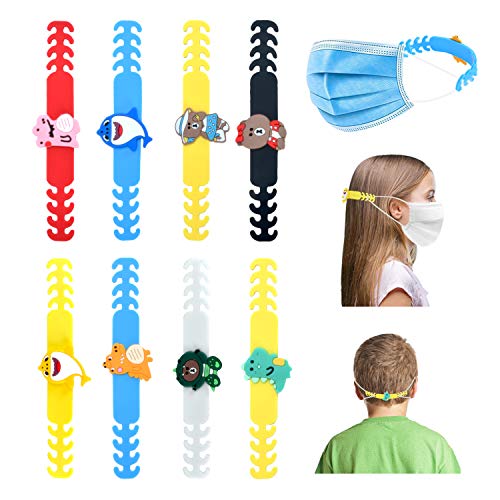 KATELUO 8PCS Hebilla de Extensión, Gancho de Extensión para Orejas, Hebilla de Protector Facial, Hebilla de Extensión Ajustable Para Niños, Adultos (Style B)