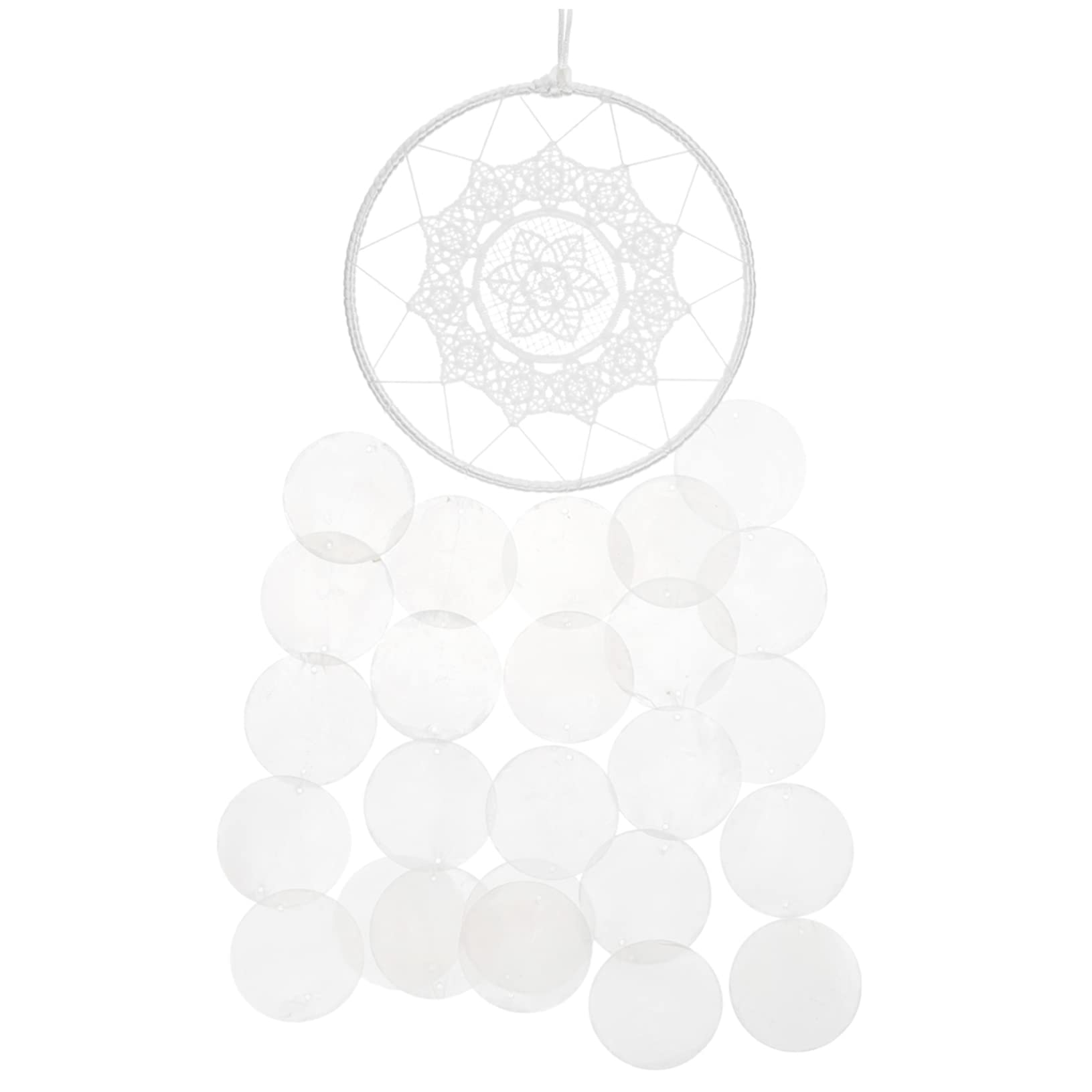 Atrapasueños decorativo de conchas Yardwe, colgante creativo premium para pared vintage