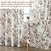 Aiyufeng Floral Curtains for Bedroom 84 Inch Length 2 Panels Set, Rod Pocket Elegant Flower Print Patterned Light Filtering Window Treatment Curtains Drapes, W52 x L84 Inch, Natural