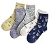 Crew Socks,5-pack Women Cacti Parttern Casual Socks Cotton Knitting Winter Fall Crew Socks Mix Color One Size