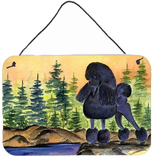 Caroline's Treasures SS8196DS812 Poodle Wall or Door Hanging Prints Aluminum Metal Sign Kitchen Wall Bar Bathroom Plaque Home Decor, 8x12, Multicolor