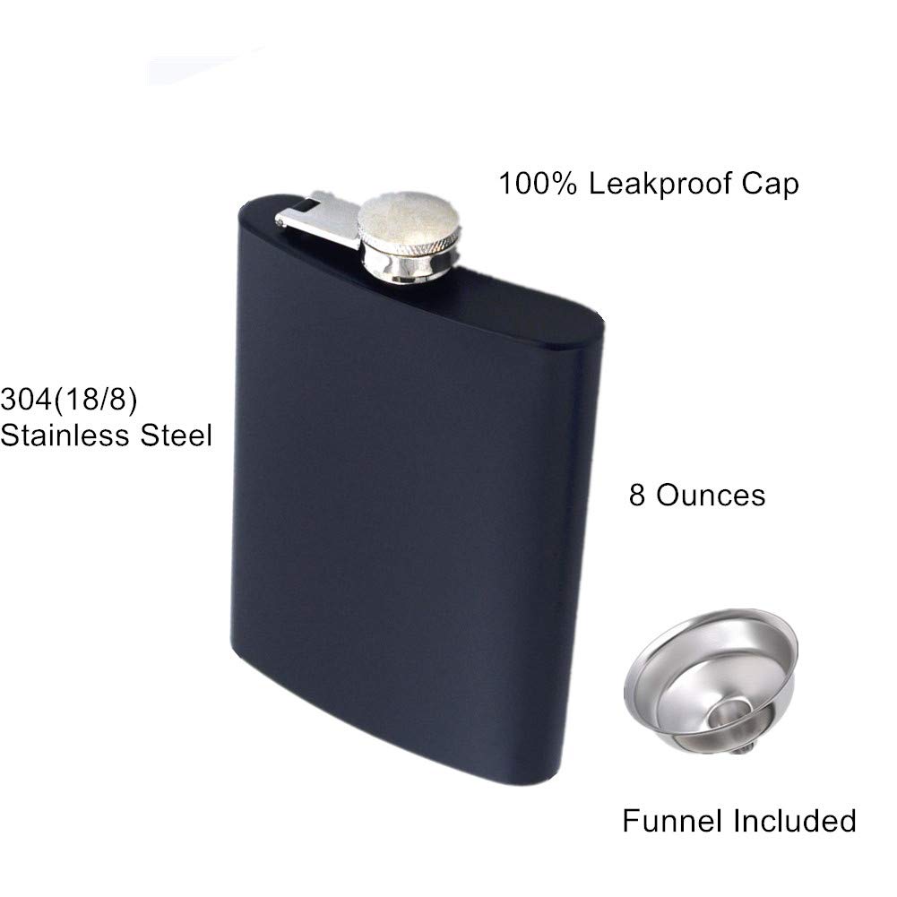 2 Pack heupflessen voor sterke drank, 8 oz roestvrijstalen lekvrije