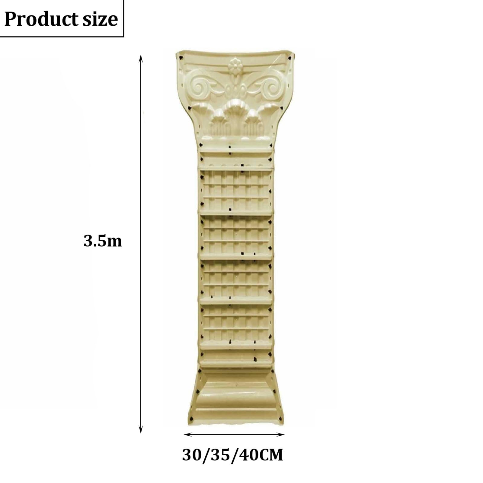Stampi per balaustra a colonna romana da 3,5 m, decorazione architettonica rotonda per pilastro, ABS fai da te per colata di cemento, gesso e calcestruzzo