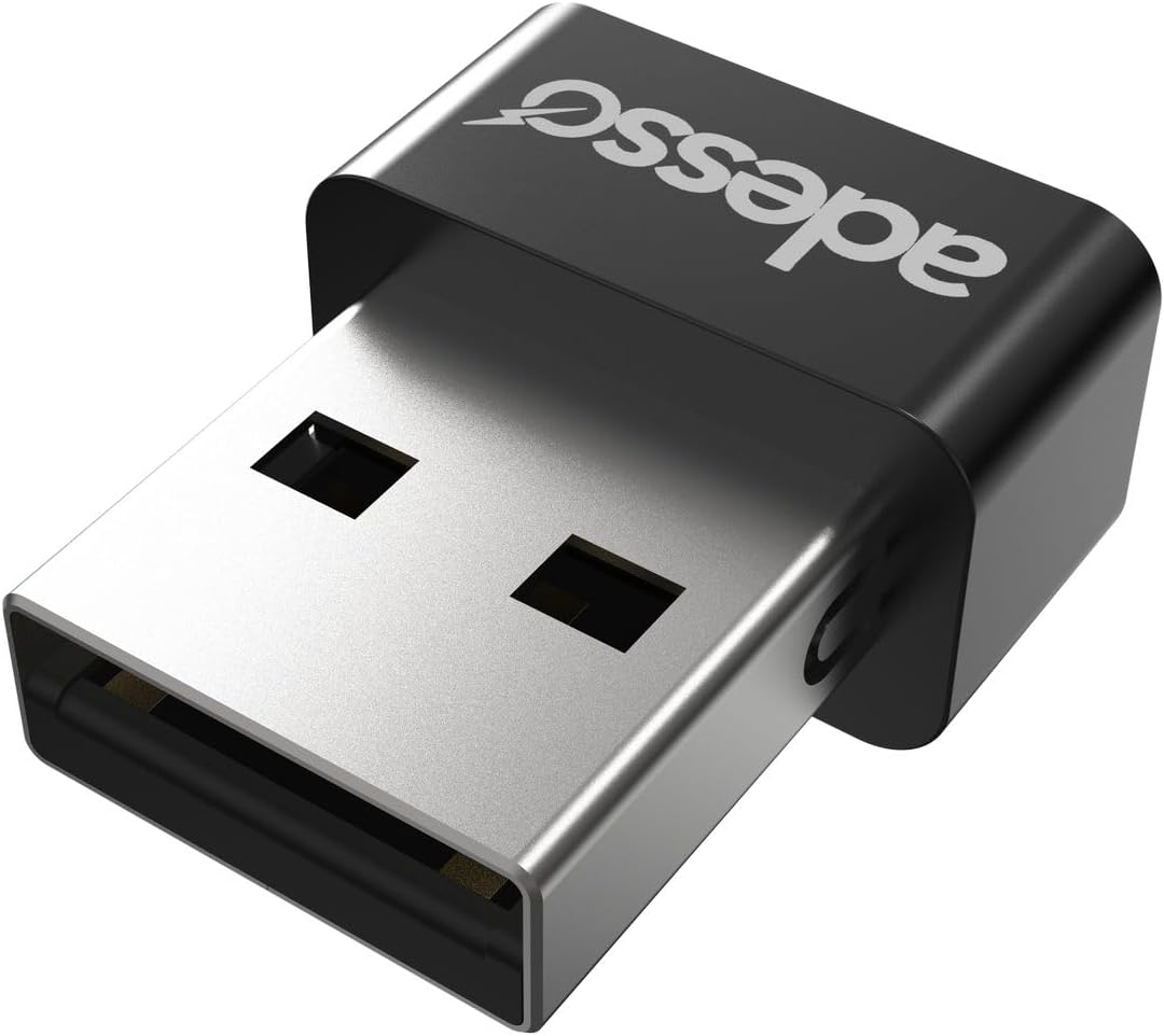 Adesso USB Fingerprint Reader Windows Hello Compatible Built-in Biometric Security AES256 Encryption Made in Taiwan TAA Compliant AFP-100-TAA