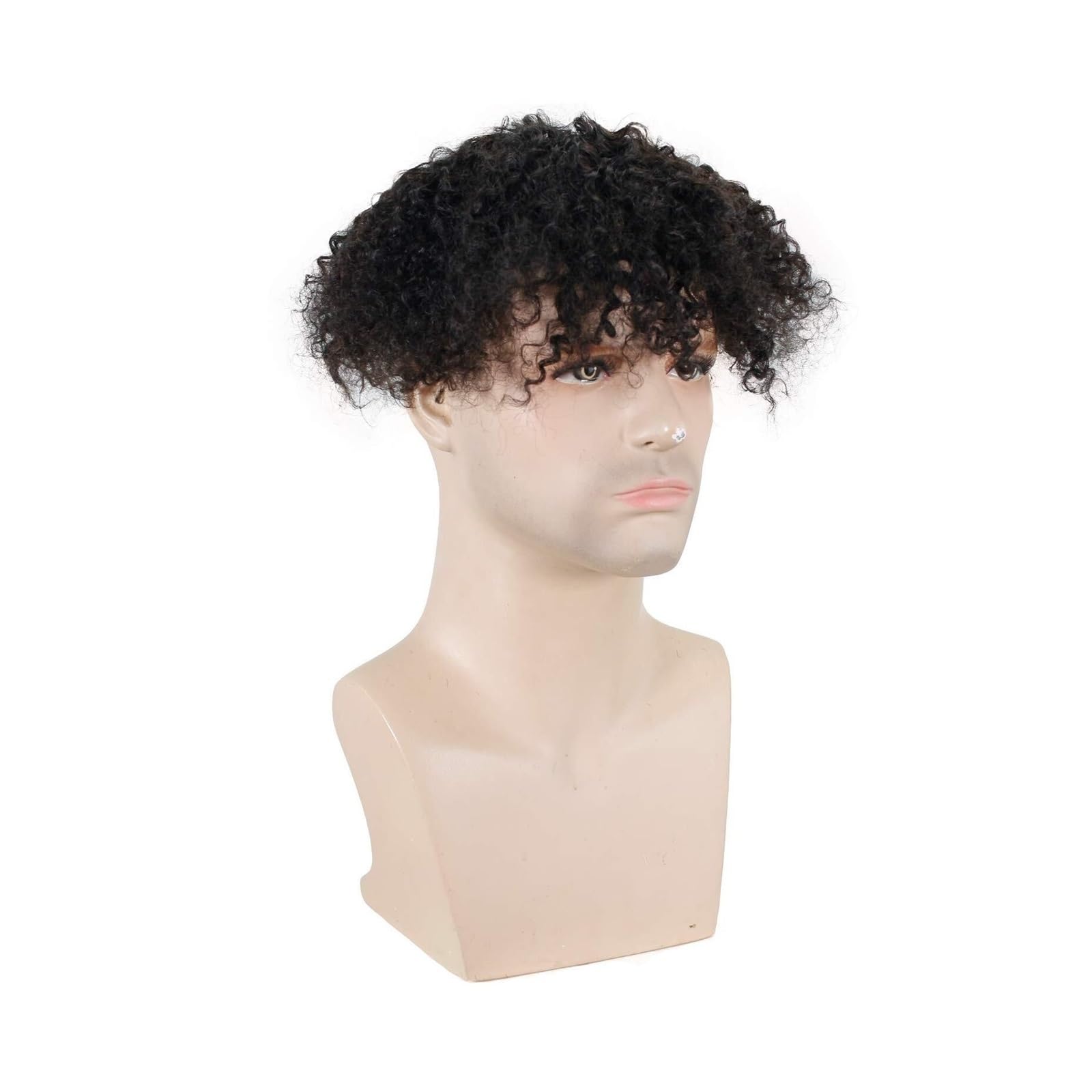 Stylizacja Tupecik męski Kinky Curly Rem Human Hair 1B czarny(6x8)