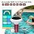 Smart Pool Water Tester pH Chlorine Monitor,7 in 1 pH/Chlorine/Salt/ORP/TDS/EC/Temp,Floating Chlorine Test with App Pool Salt Meter for Saltwater Swimming Pools Spa Hot Tub