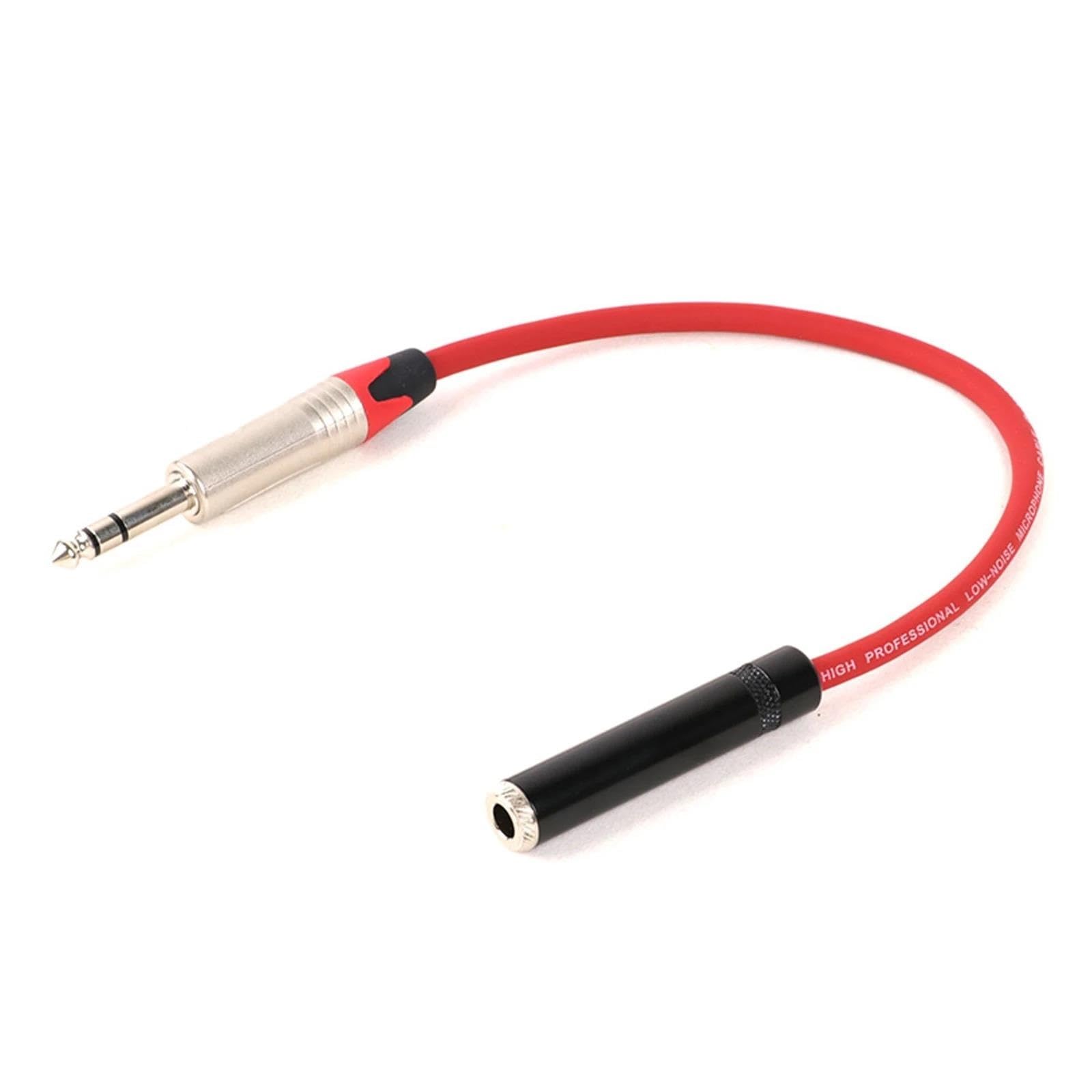 kabel audio instrumentu muzycznego 1 Szt. 6,35 Męski Na Żeński Przedłużacz Zbalansowany, Kolorowy 1/4-calowy Męski Na Żeński Adapter Jack Do Gitary(Red,15m)