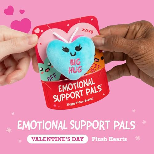 Image of Emotional Support V-Day Heart Cards by Relatable - The Cute Classroom Valentines for Kids, Friendship Gifts, or Gifts for Girlfriend - Includes 10 Plushies with 10 Cards